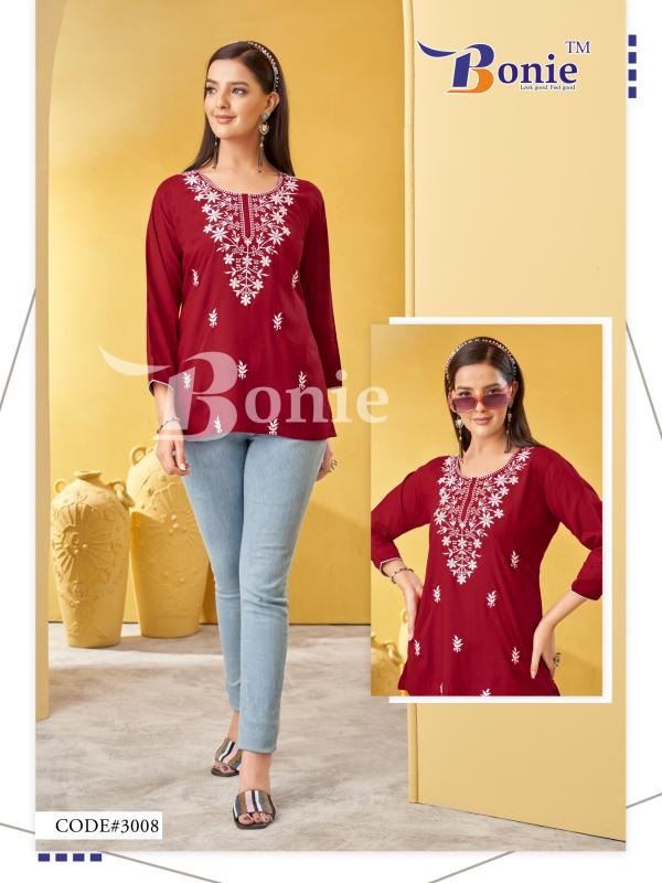 Bonie Aisha Vol 3 Stylish Rayon Lucknowi Ladies Top Collection